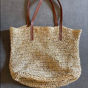 J Crew Straw Tote